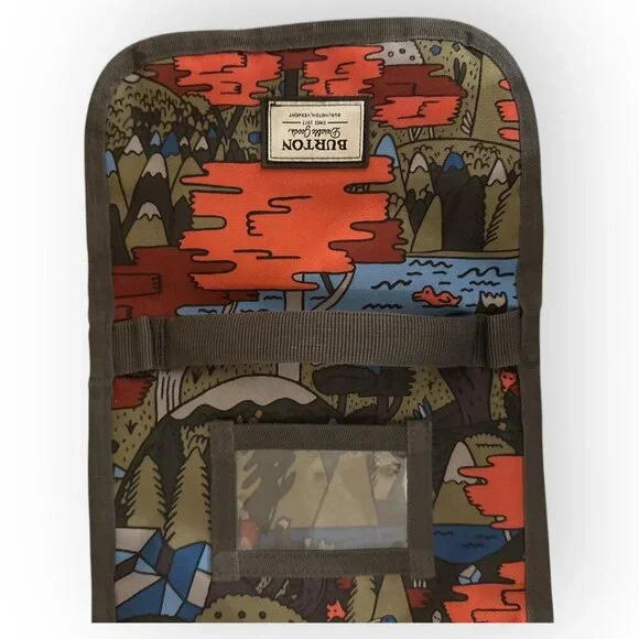 Burton Snowboards Insulated Lunch Bag Forest Print - Small Puncture on Interior - Picture 7 of 16
